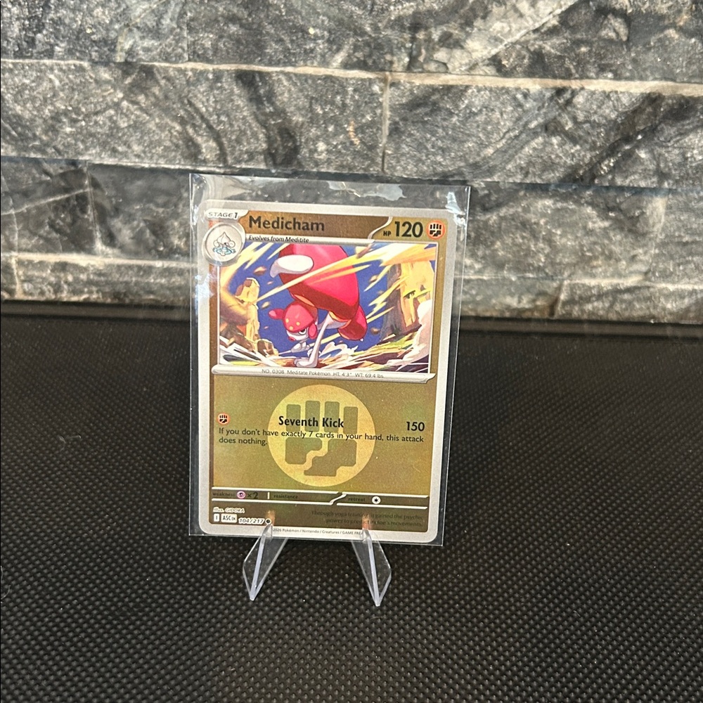 Pokemon Medicham 104/217 Reverse Holo Card from Ascended Heroes‎ Set M/NM